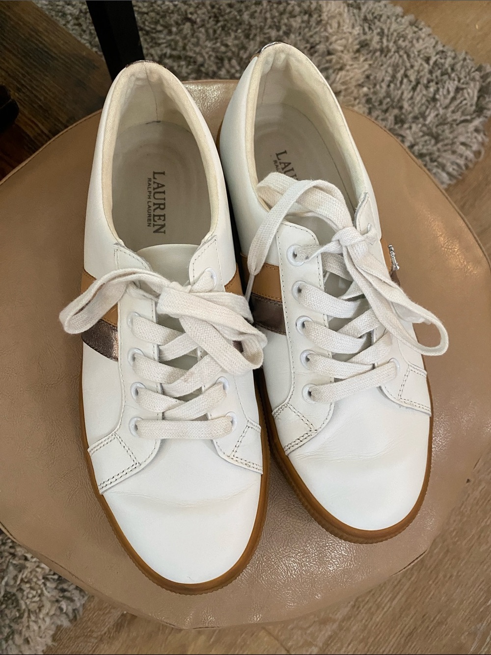 Lauren Ralph Lauren Jason II Leather Women's Sneakers Sz 8.5